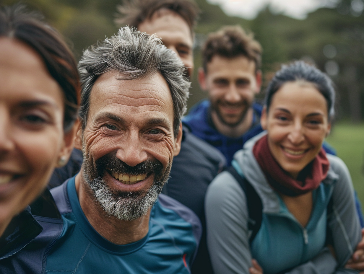 Група щасливих клієнтів після тренування